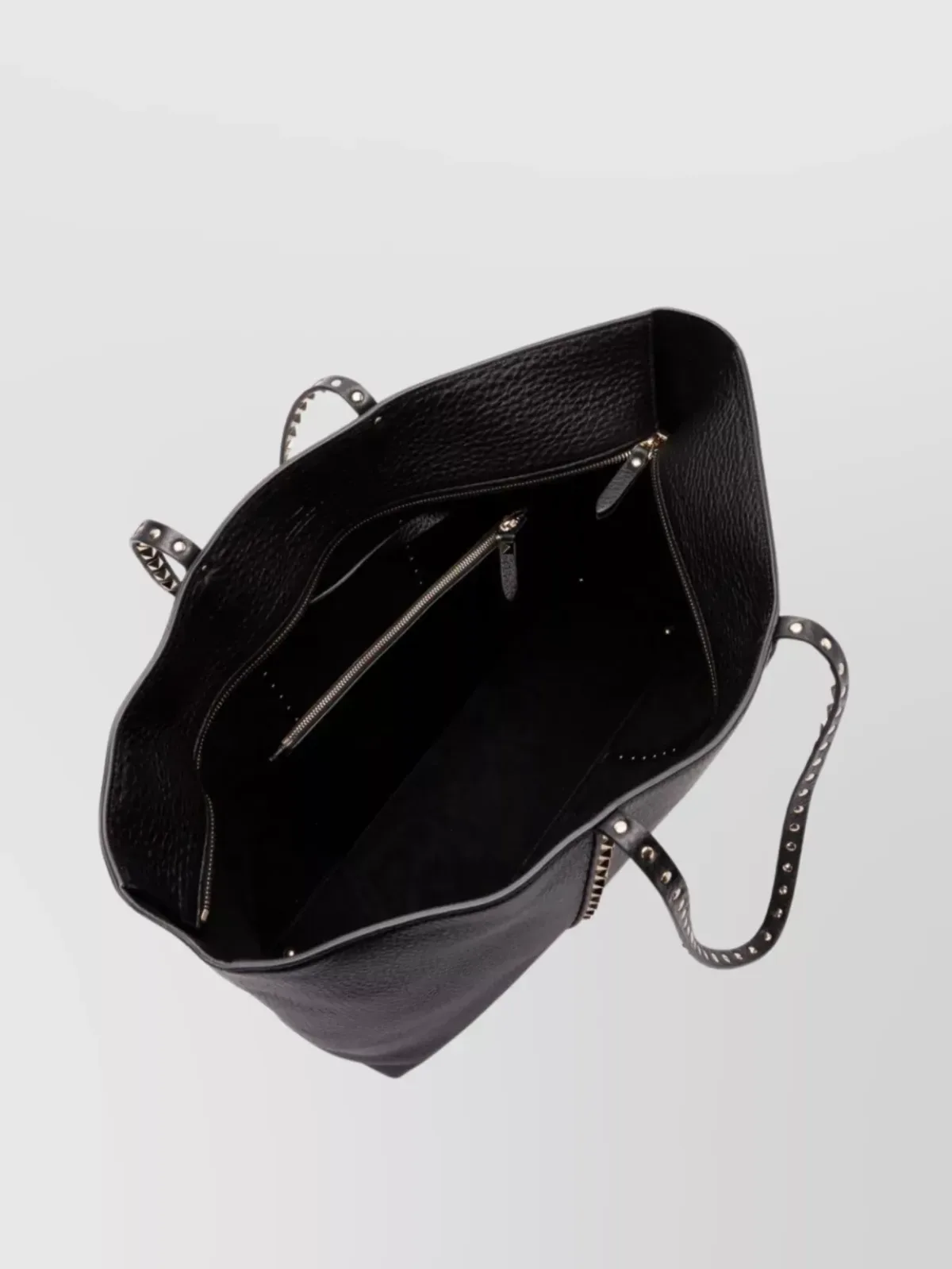 Valentino Garavani Medium Leather Tote em Preto, foto 4