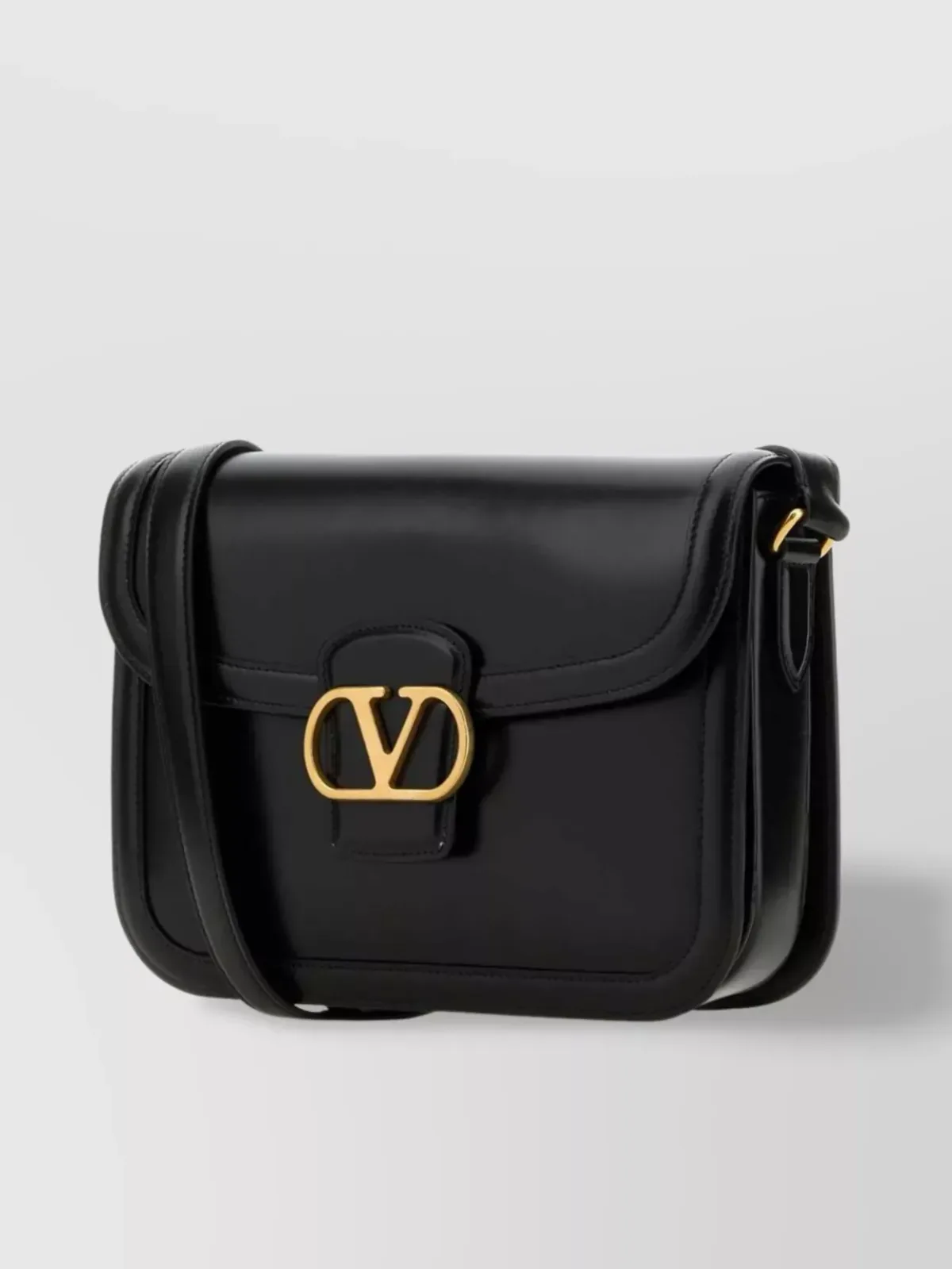 Valentino Garavani Calf Leather Shoulder Bag in Black, photo 2