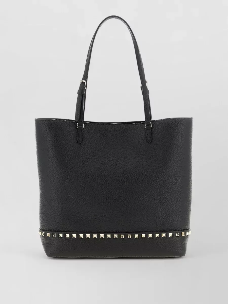 Cabas Valentino Garavani Rockstud Spike Medium noir, vue 1