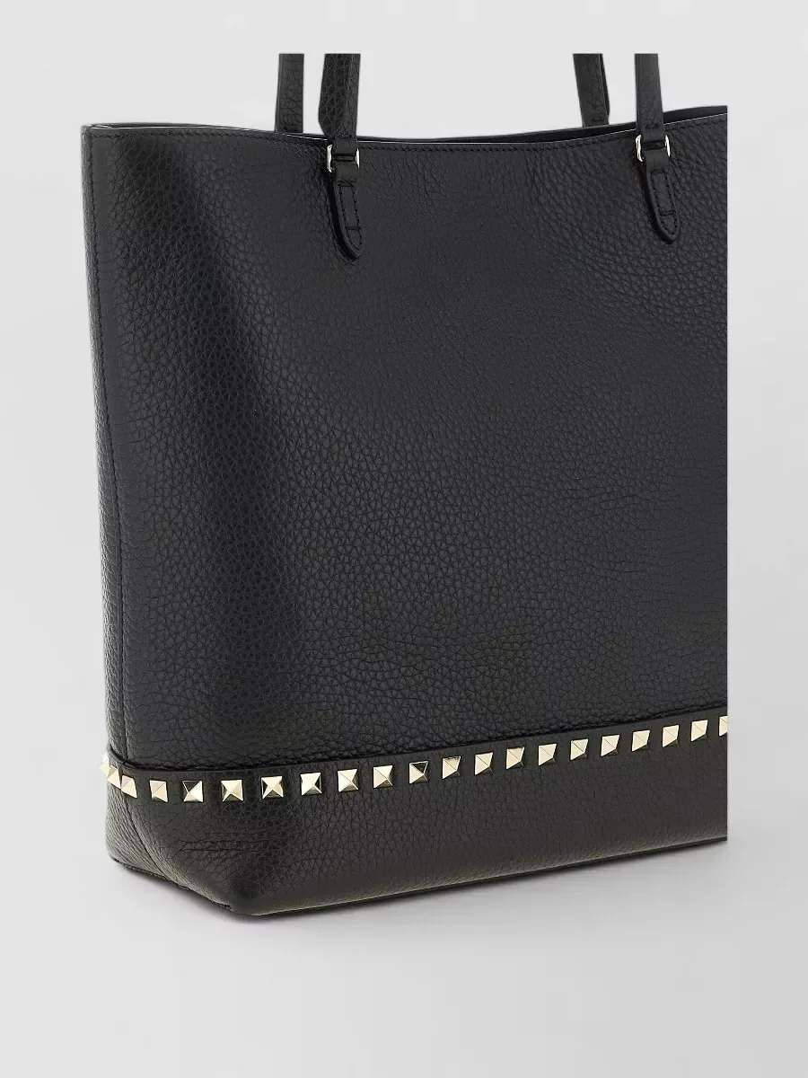 Cabas Valentino Garavani Rockstud Spike Medium noir, vue 2