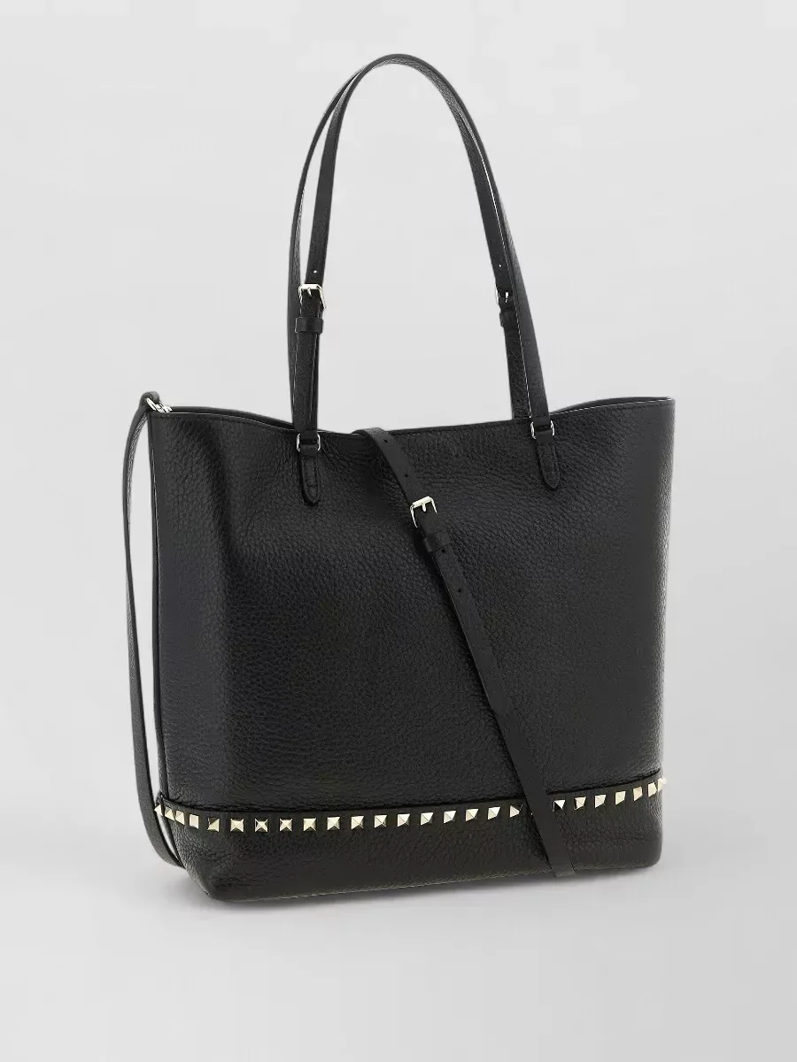 Cabas Valentino Garavani Rockstud Spike Medium noir, vue 3