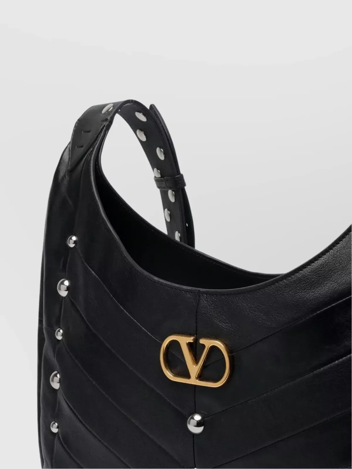 Sac Valentino Garavani Hoboho clouté noir, photo 4