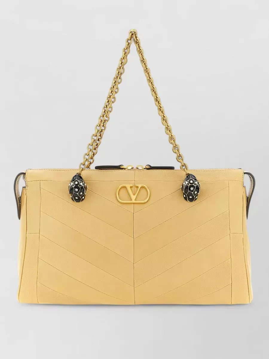 Valentino Garavani Panthea Medium in Beige, Foto 2