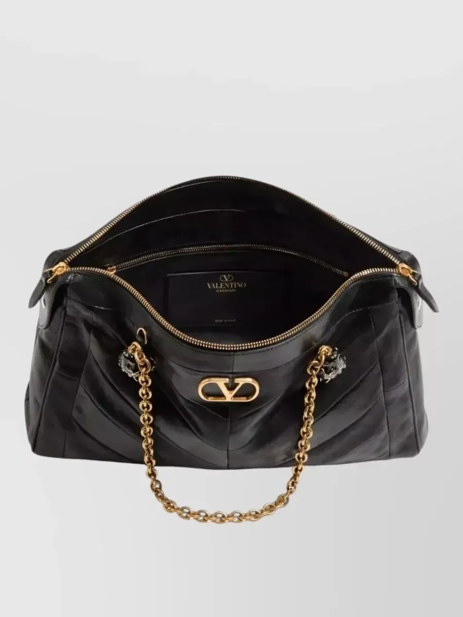 Valentino Garavani Panthea Medium in Schwarz, Foto 3