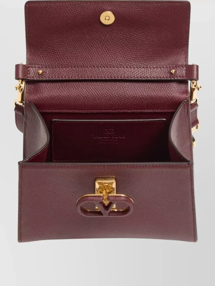 Sac bandoulière Valentino Garavani Rockstud Spike bordeaux, photo 4