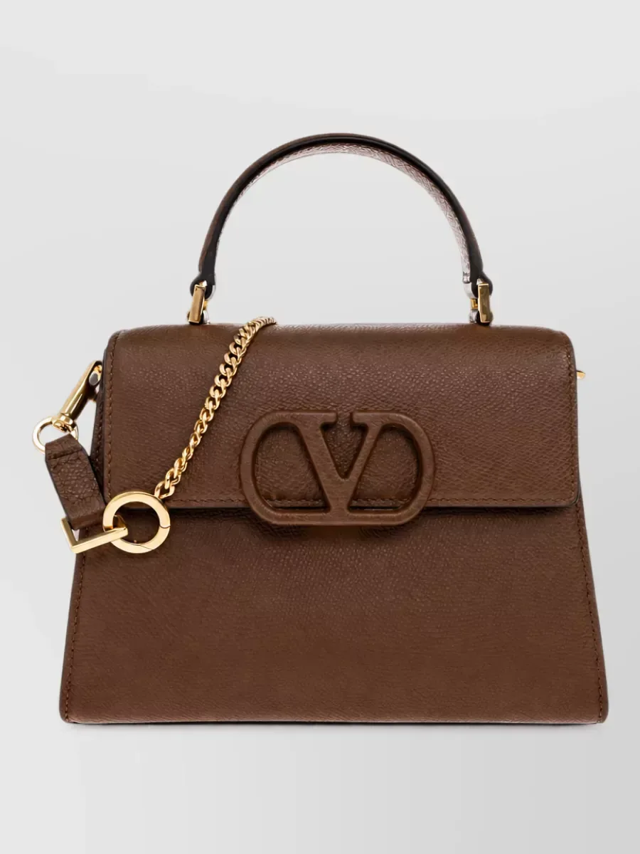 Bolso de hombro Valentino Garavani Rockstud Spike en marrón, foto 1