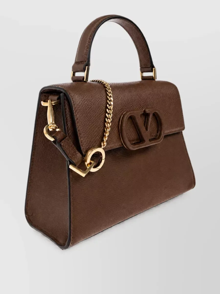 Bolso de hombro Valentino Garavani Rockstud Spike en marrón, foto 3