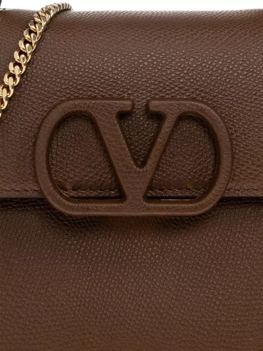Bolso de hombro Valentino Garavani Rockstud Spike en marrón, foto 4