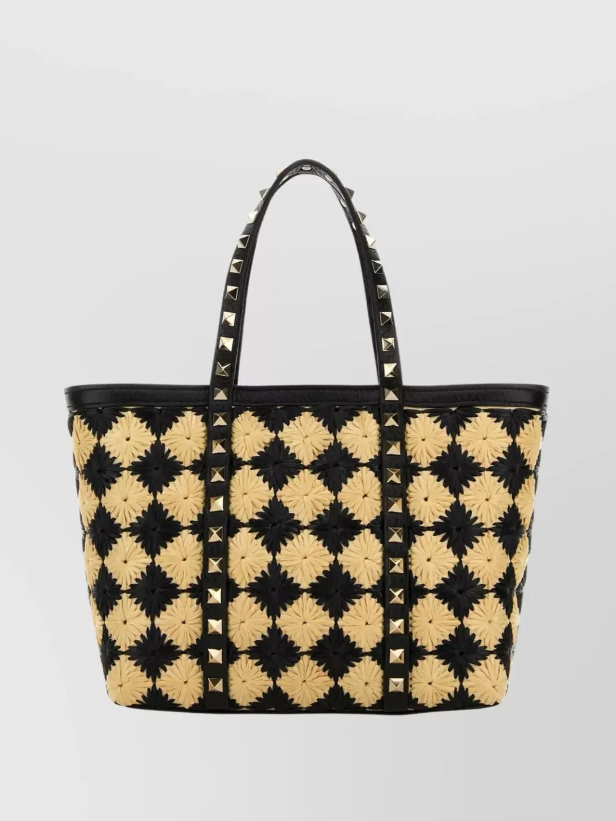 Valentino Garavani Mini Raffia Beach Bag in Black, photo 1