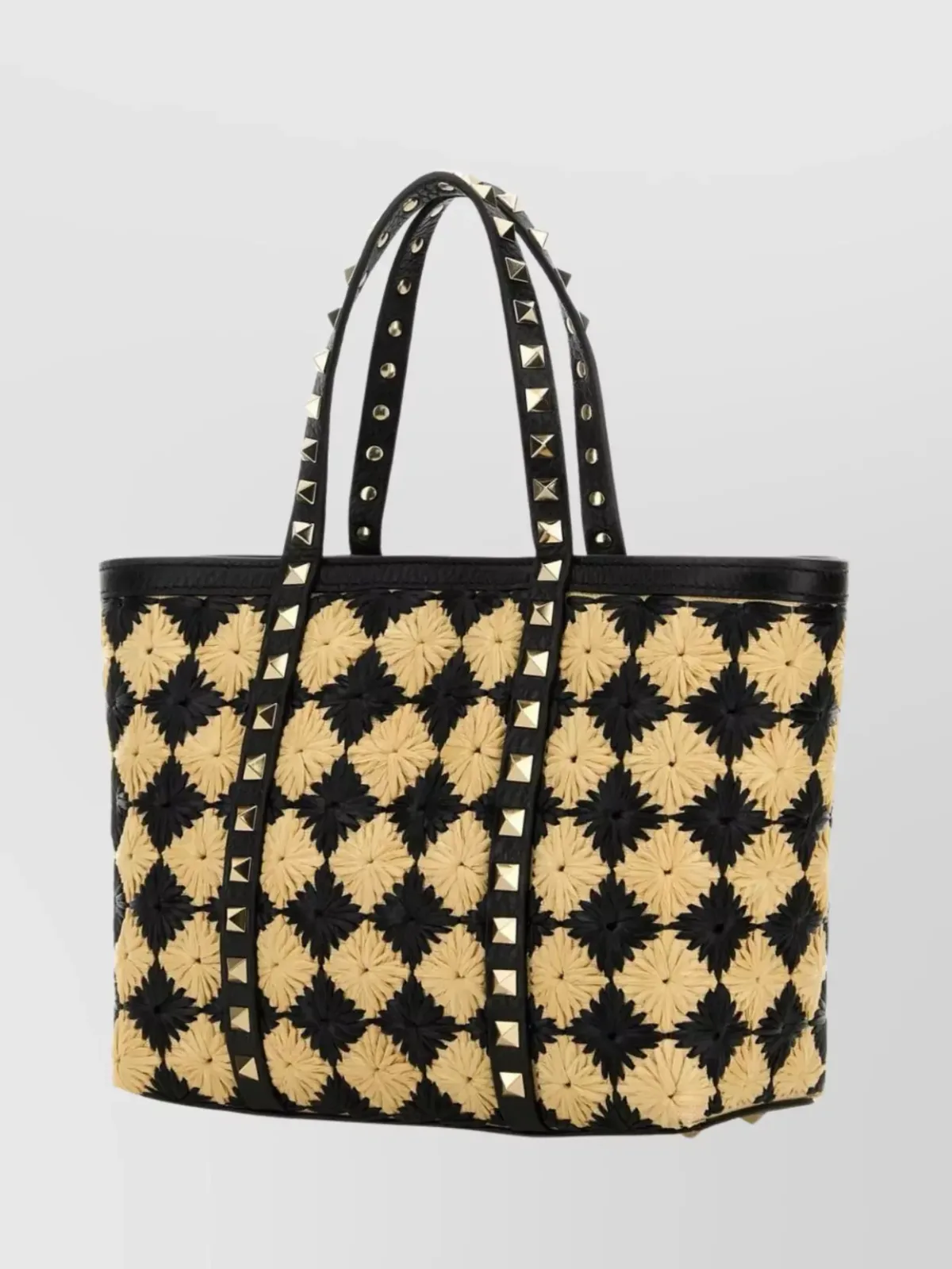 Valentino Garavani Mini Raffia Beach Bag in Black, photo 2