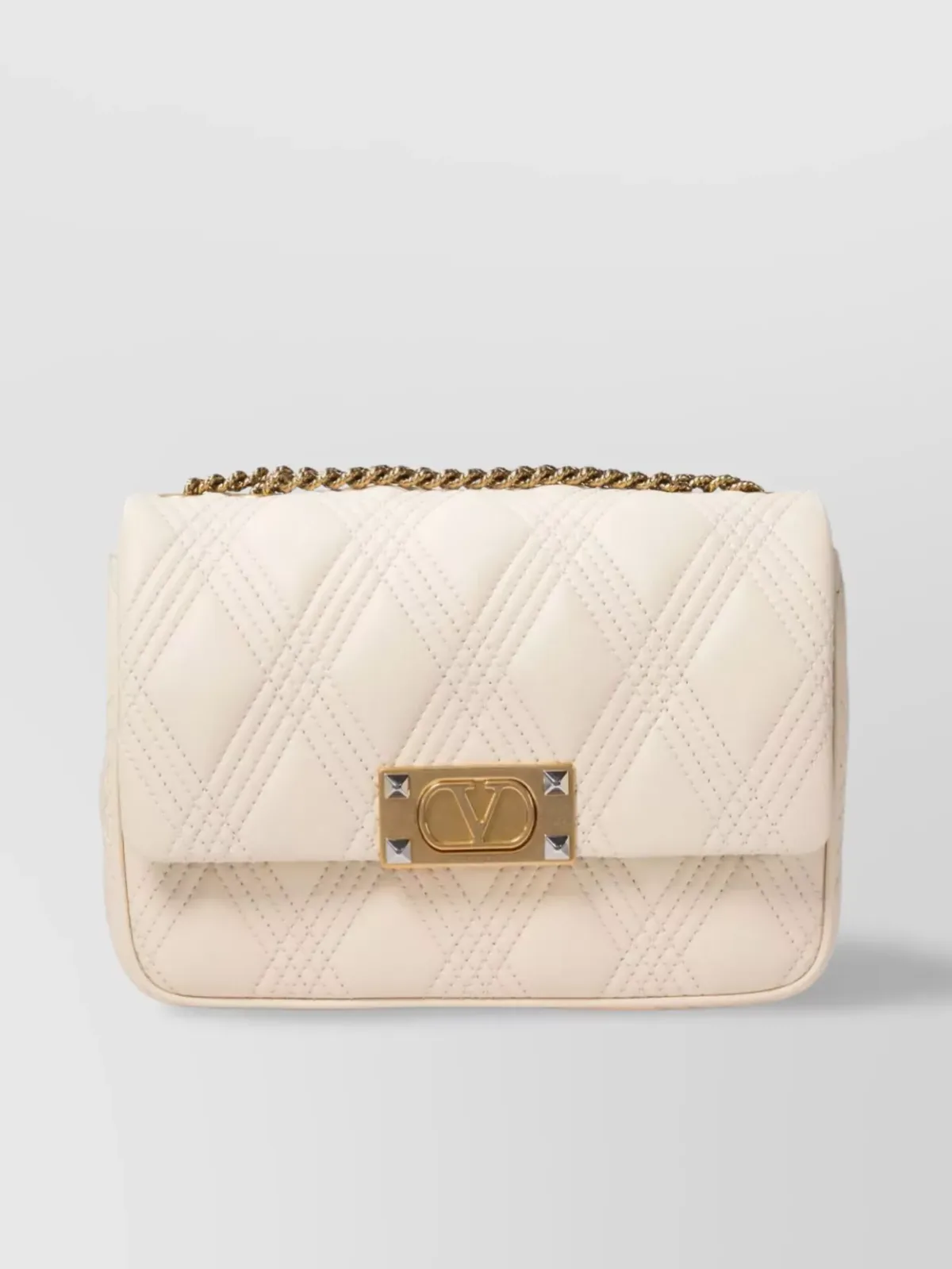 Valentino Garavani Quiltie 67 Medium en crème, photo 1