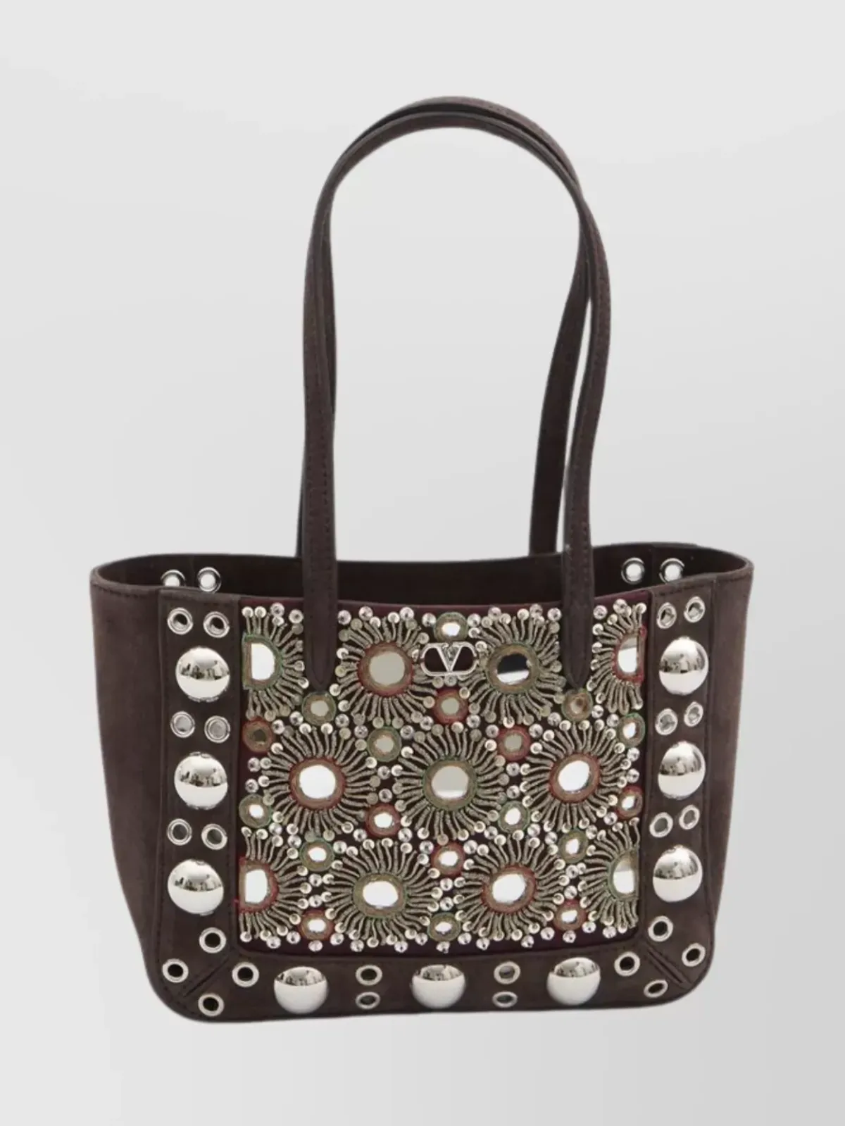 Valentino Garavani Nellcôte Mini Tote in Brown, photo 1