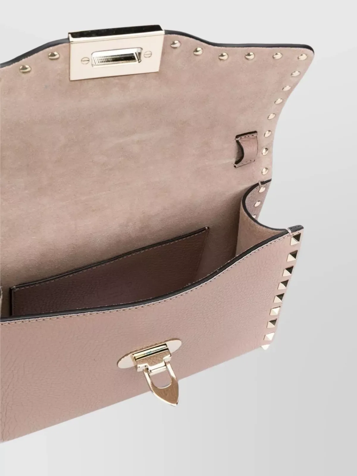 Sac porté épaule Valentino Garavani Rockstud Spike Small en rose poudré, photo 4