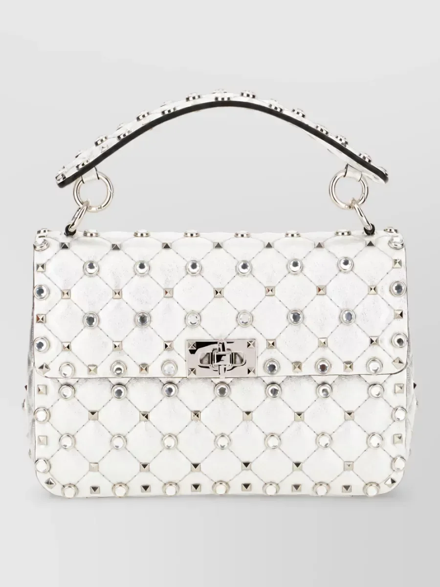 Clutch Valentino Garavani Rockstud Spike en plata, foto 2