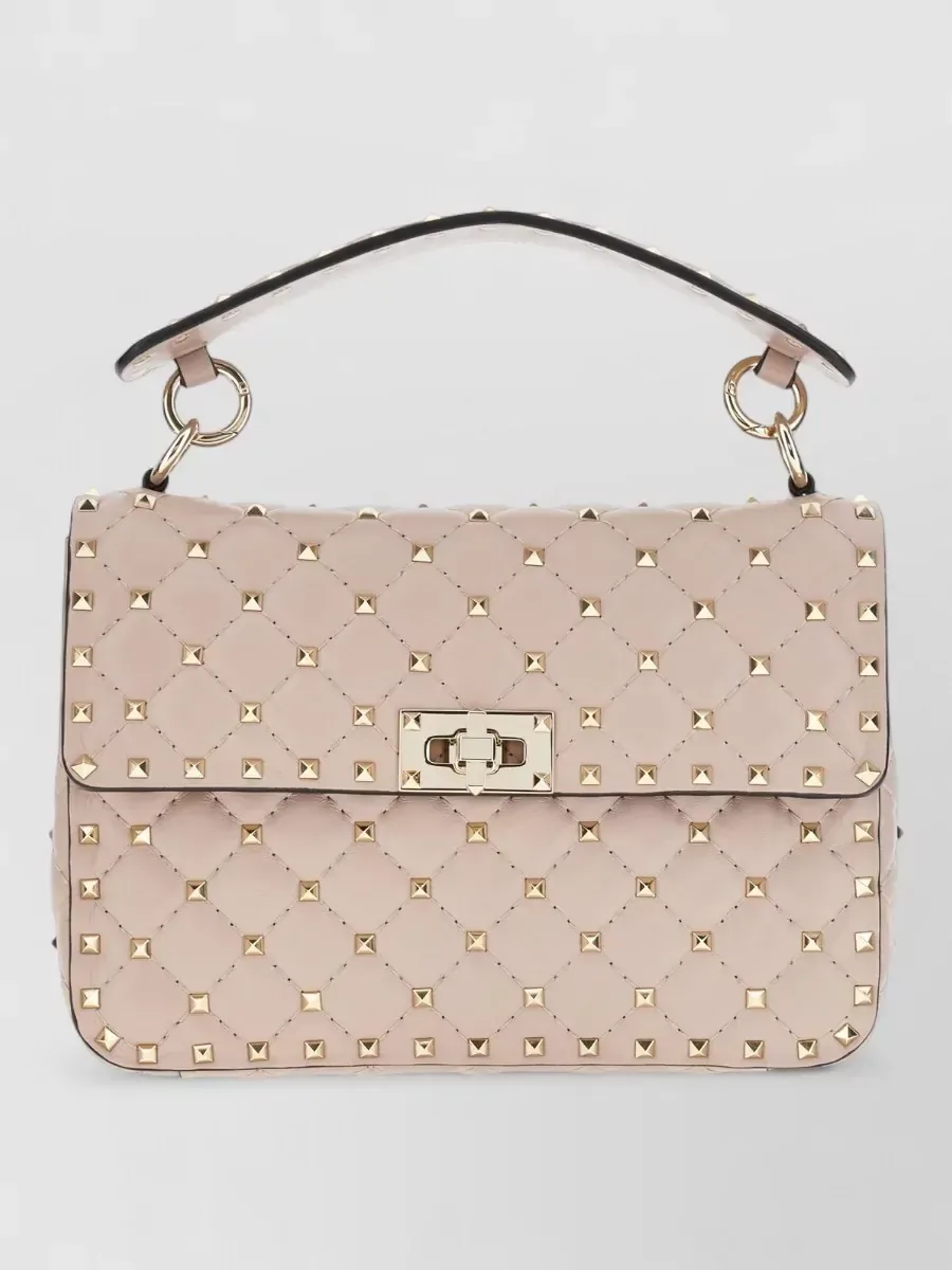 Valentino Garavani Rockstud Spike Medium Schultertasche in Rosa, Foto 1