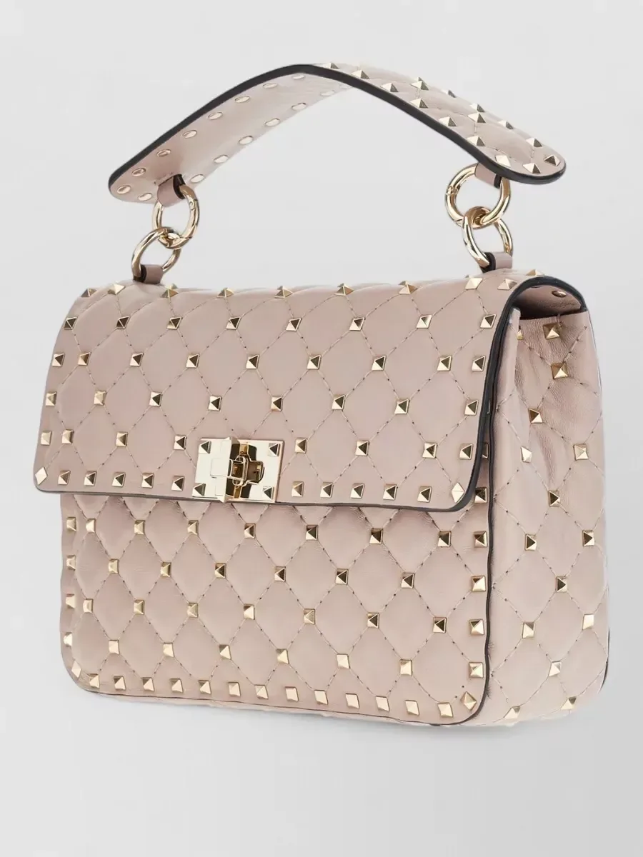Valentino Garavani Rockstud Spike Medium Schultertasche in Rosa, Foto 3