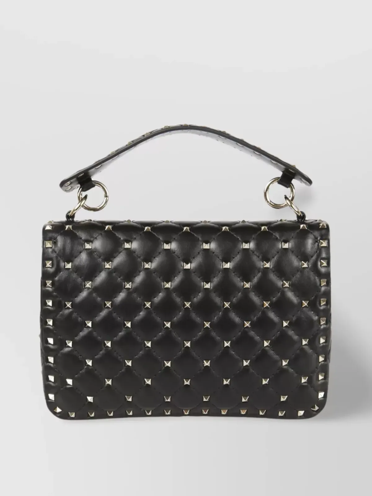 Pochette Valentino Garavani Rockstud Spike Medium trapuntata in nero, foto 2