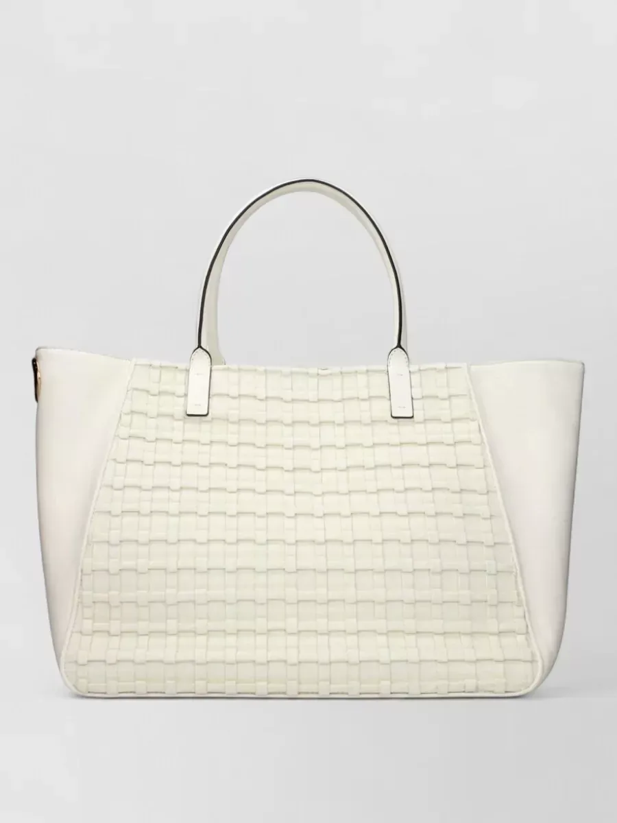 Valentino Garavani Flechtleder Tote Bag in Weiß, Foto 1