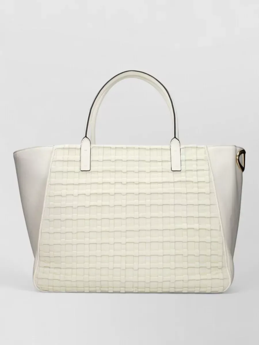 Valentino Garavani Flechtleder Tote Bag in Weiß, Foto 2