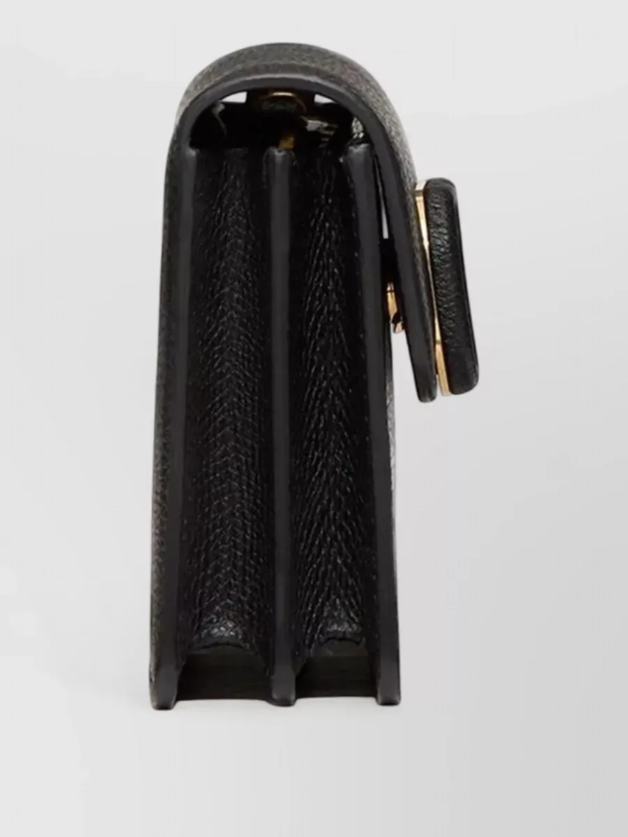 Valentino Garavani VLogo Signature Chain Wallet en negro, foto 2