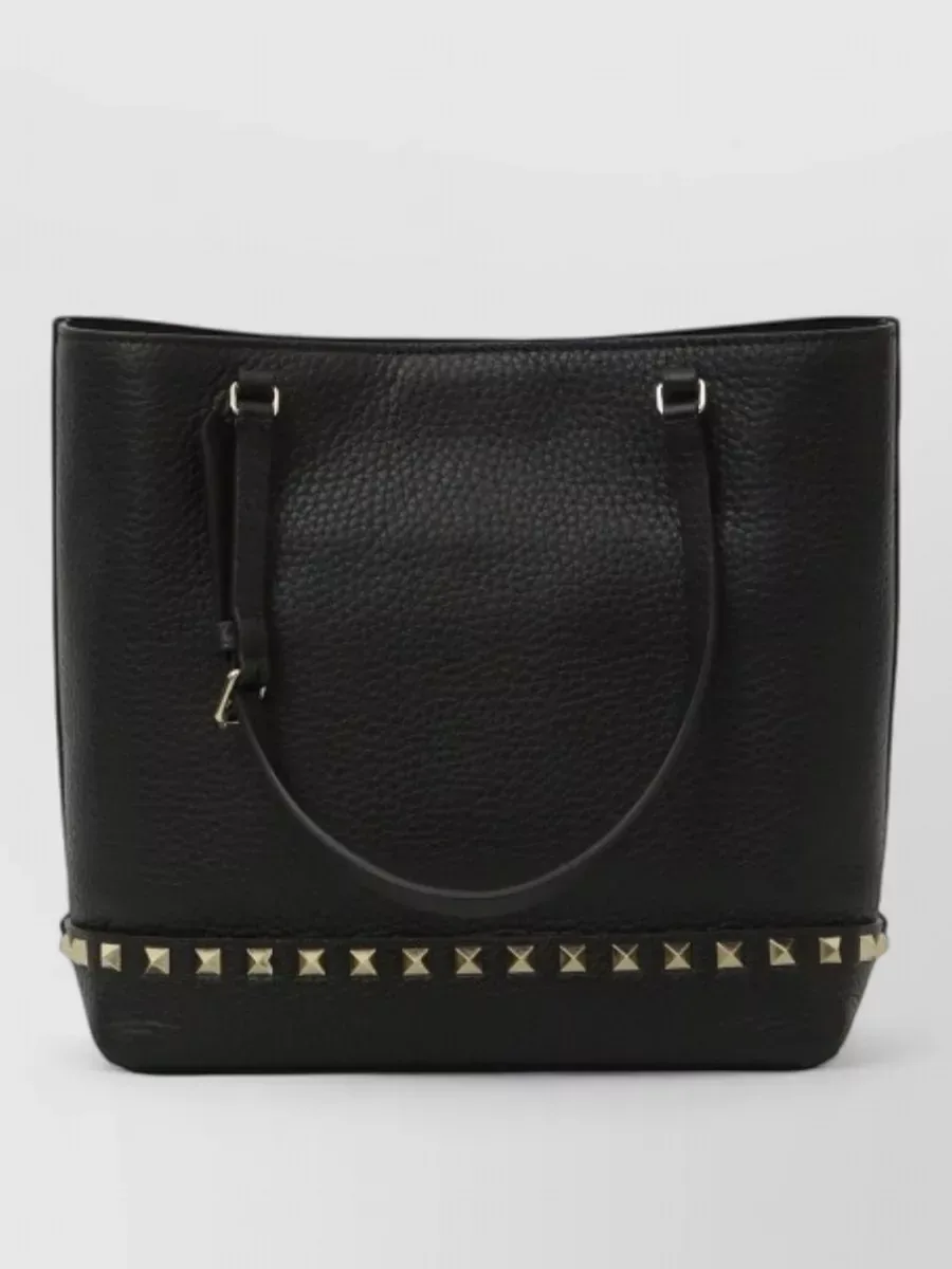 Valentino Garavani Rockstud Spike Small Tote in nero, foto 1