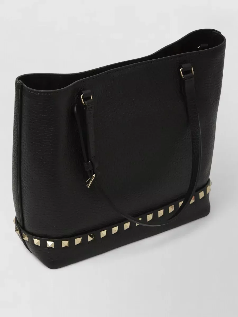 Valentino Garavani Rockstud Spike Small Tote in nero, foto 4