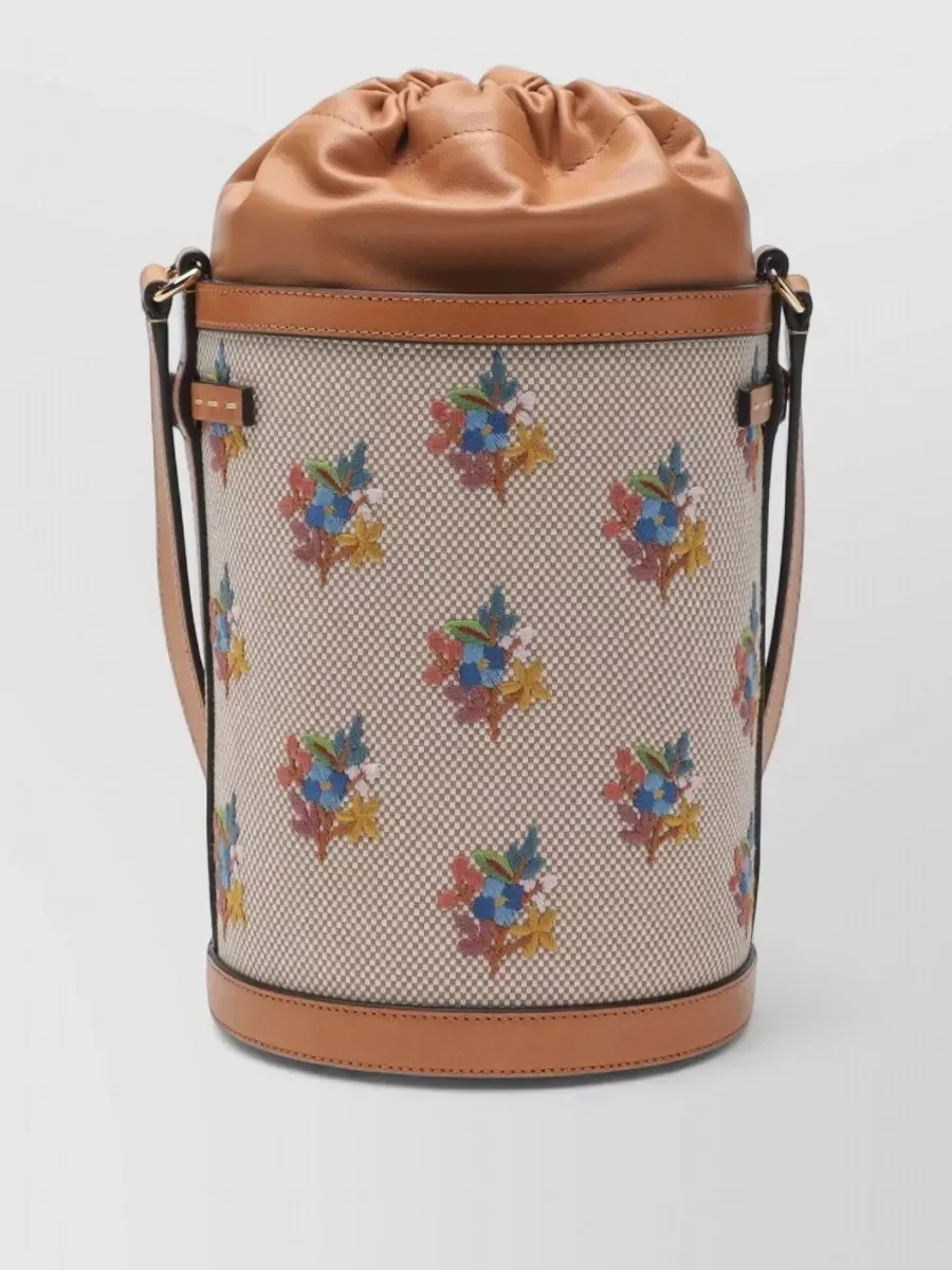 Valentino Garavani Floral Bucket Bag em Bege, foto 1