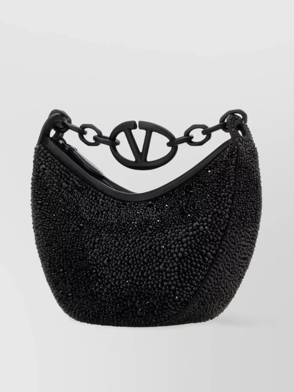 Valentino Garavani Embellished Shoulder Bag in Black, photo 2