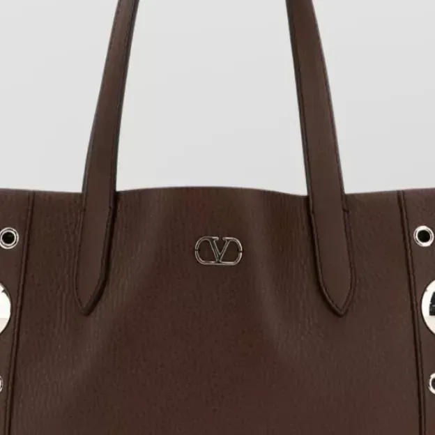 Borsa a spalla Valentino Garavani Nellcôte Small in Marrone, dettaglio