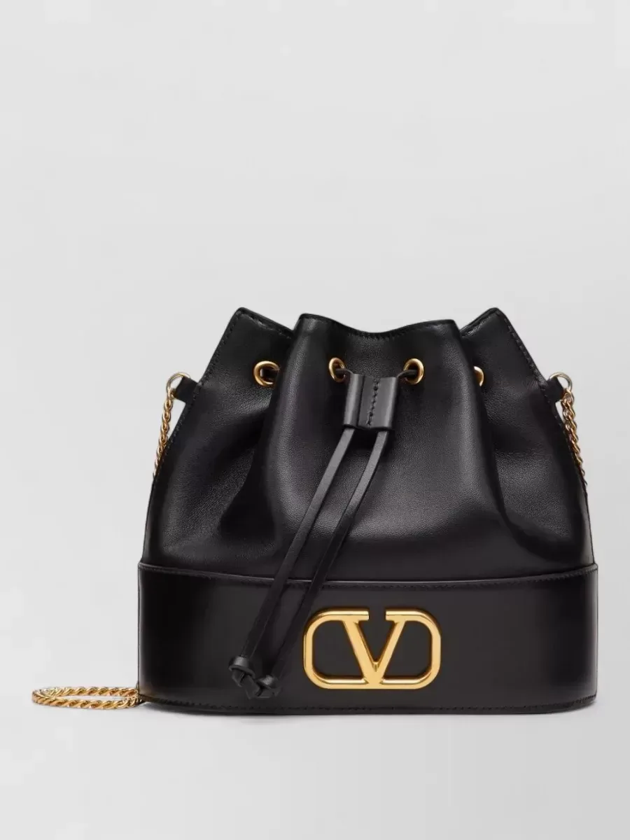 Valentino Garavani VLogo Signature Mini Bucket in Black, photo 1