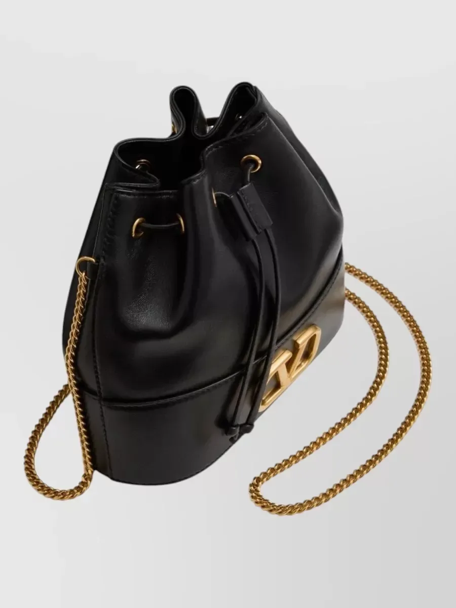 Valentino Garavani VLogo Signature Mini Bucket in Black, photo 2