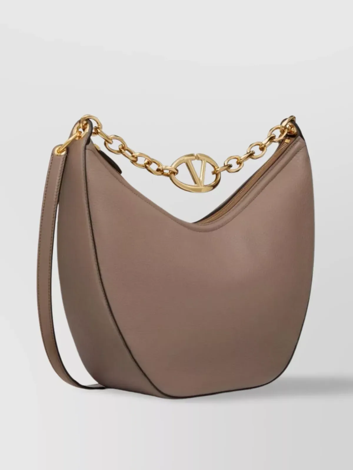 Valentino Garavani VLogo Signature Medium باللون التوبي، صورة 3