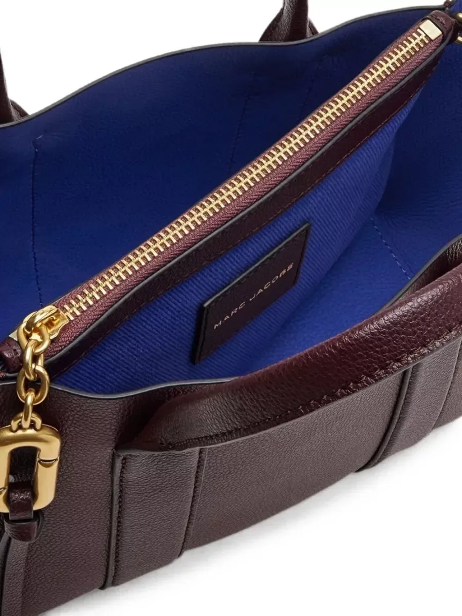 Marc Jacobs Small Pebble Leather Tote باللون العنابي، صورة 4