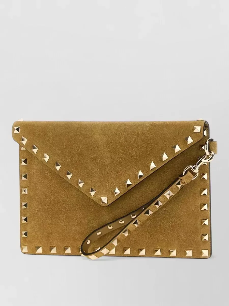 Valentino Garavani Studded Envelope Clutch in Camel, Foto 1