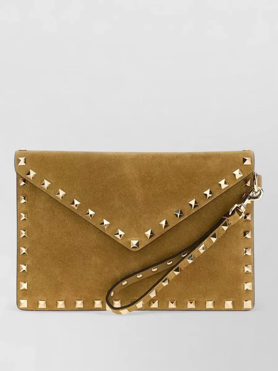 Valentino Garavani Studded Envelope Clutch in Camel, Foto 2