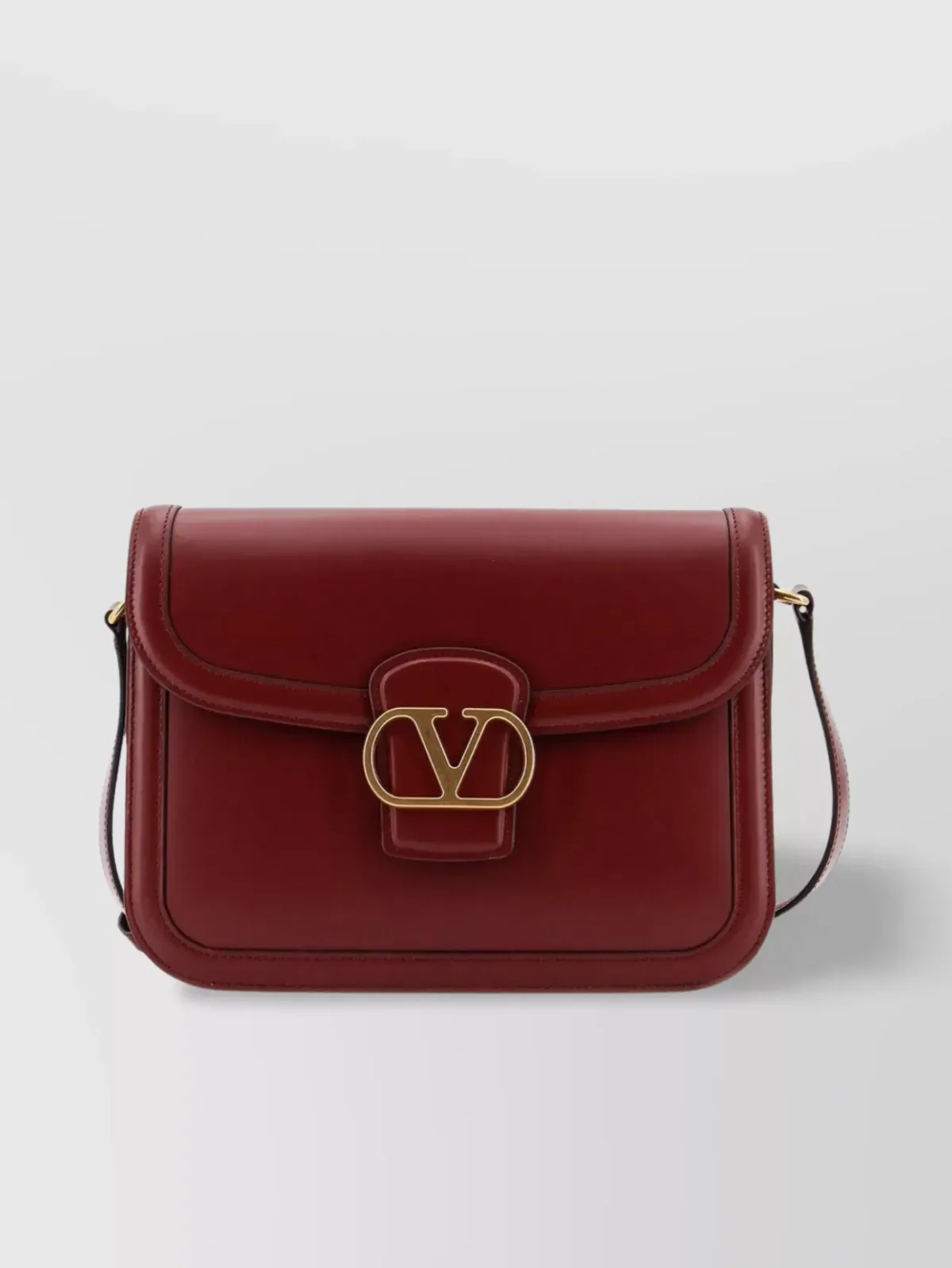 Valentino Garavani Small VLogo Flap Shoulder Bag in Red, photo 1