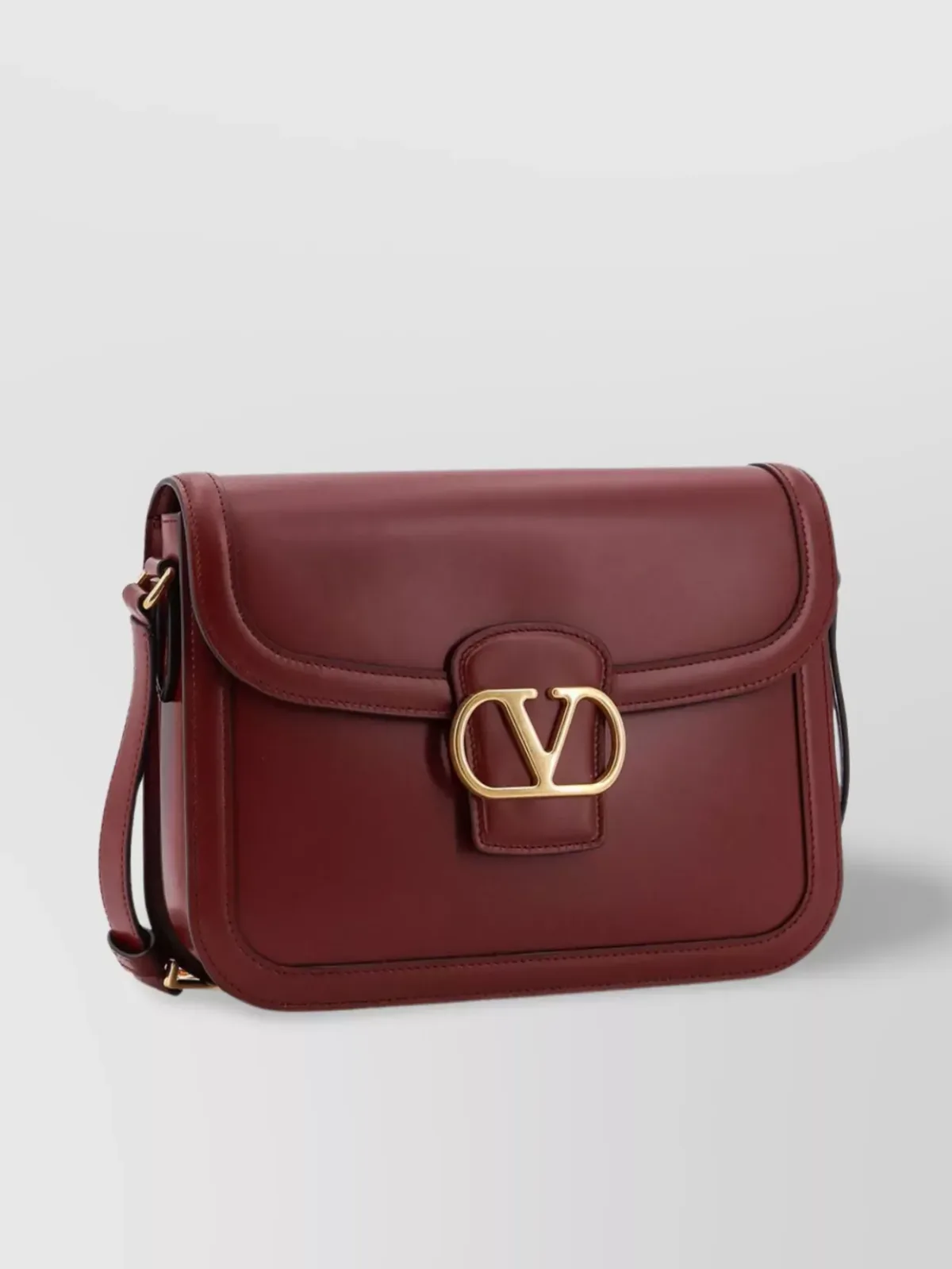 Valentino Garavani Small VLogo Flap Shoulder Bag in Red, photo 3
