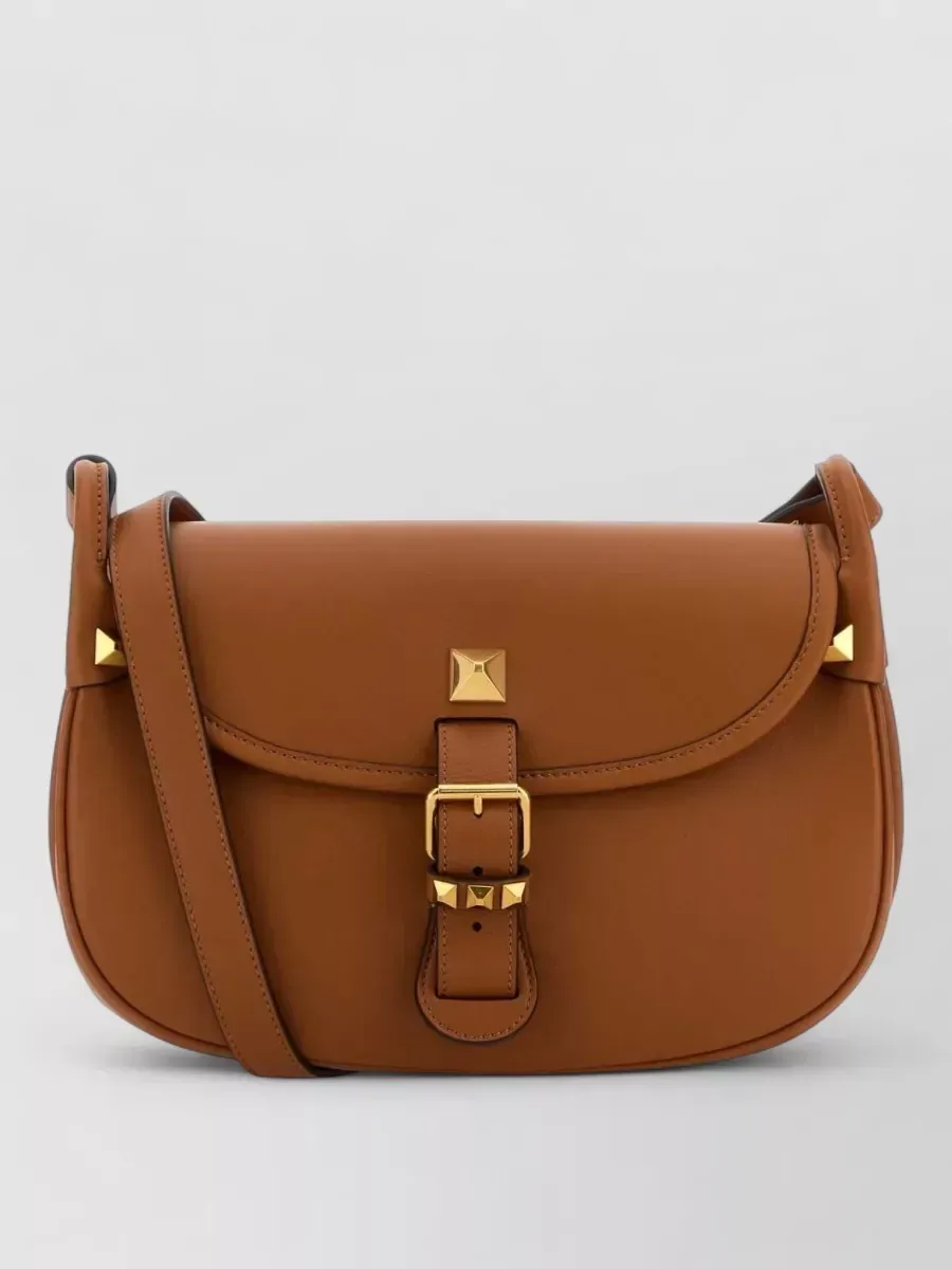 Valentino Garavani Studded Buckle Crossbody in Brown, photo 1