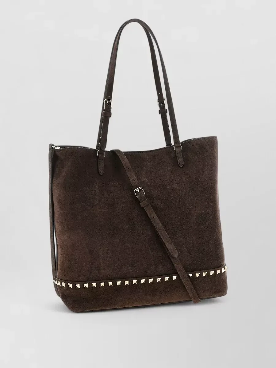 Valentino Garavani Studded Suede Tote Medium in Braun, Foto 1