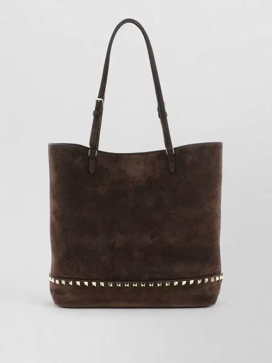 Valentino Garavani Studded Suede Tote Medium in Braun, Foto 2