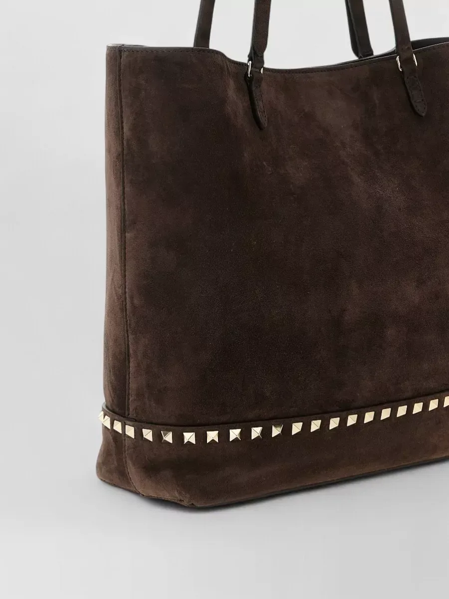 Valentino Garavani Studded Suede Tote Medium in Braun, Foto 3