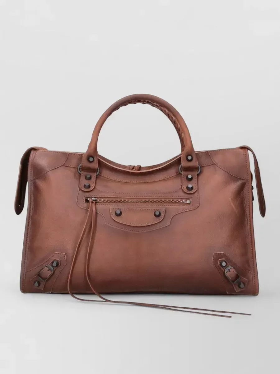 حقيبة Balenciaga Le City Medium باللون البني، الصورة 1