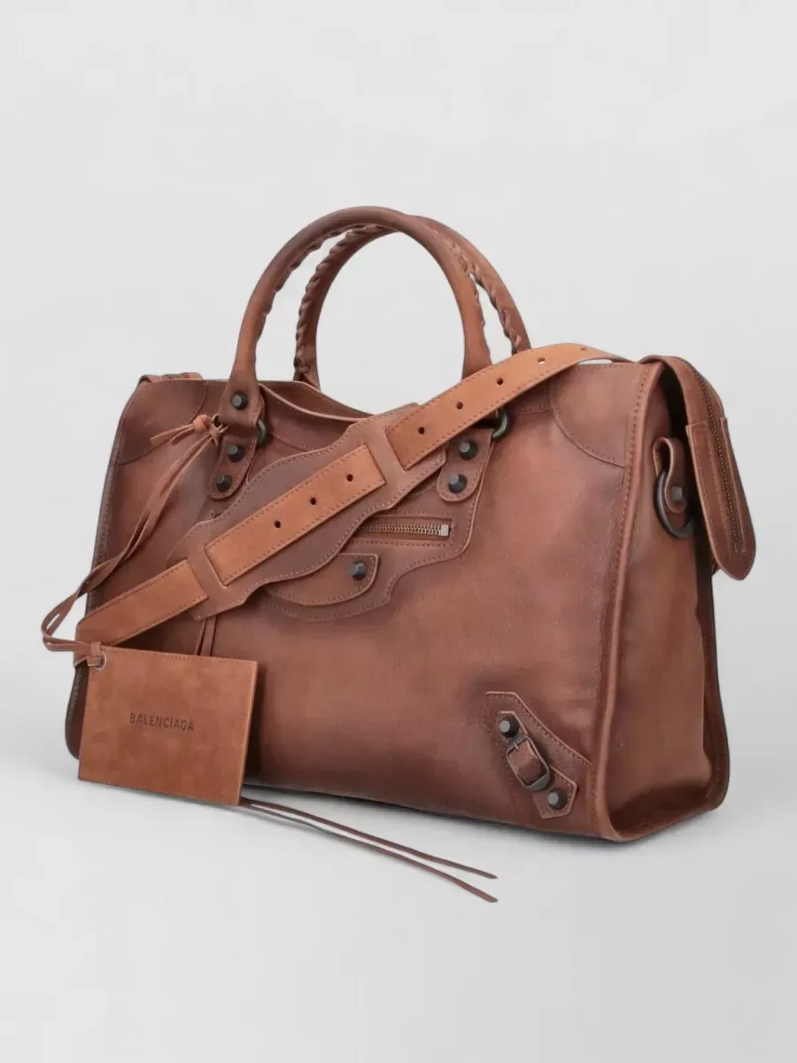 حقيبة Balenciaga Le City Medium باللون البني، الصورة 2