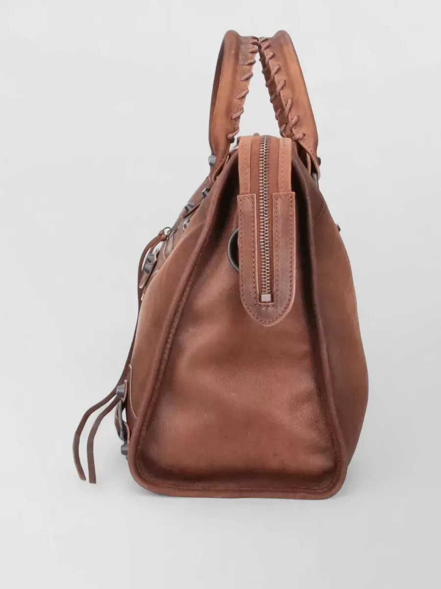 حقيبة Balenciaga Le City Medium باللون البني، الصورة 3