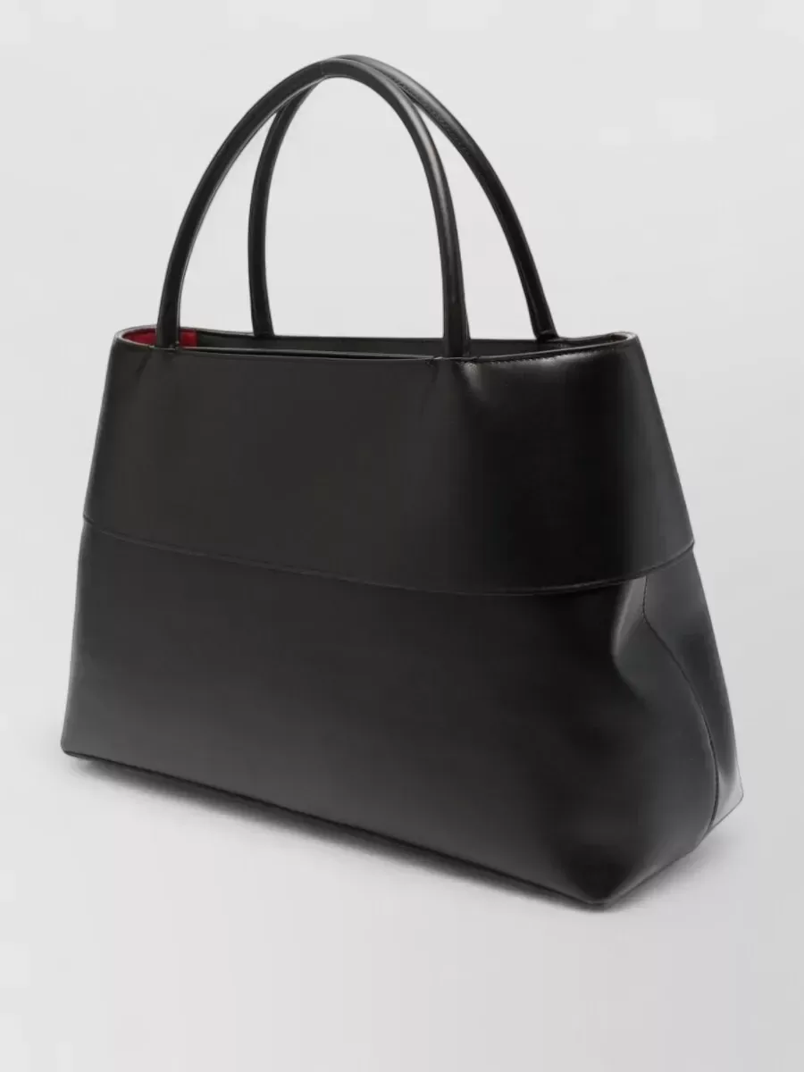 Totême Leather Tote in Black, photo 2