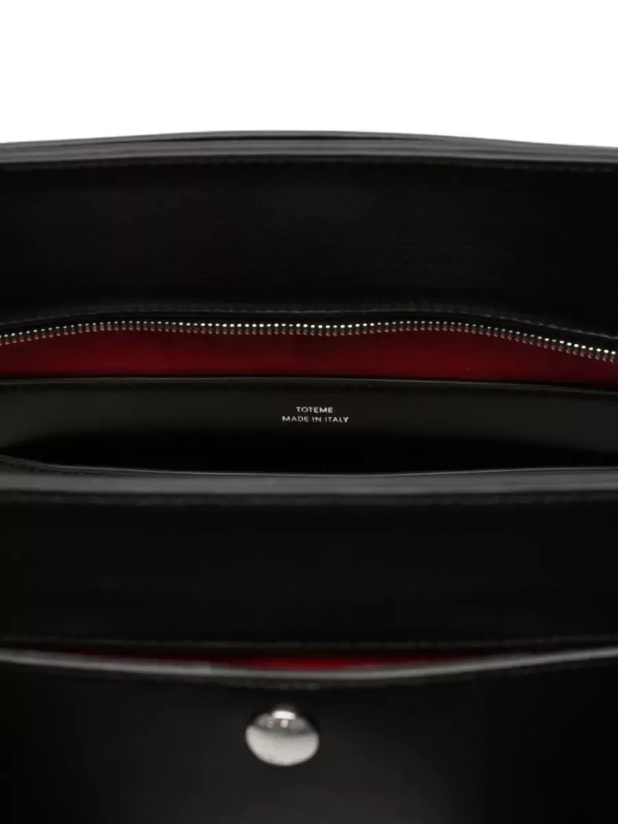 Totême Leather Tote in Black, photo 4