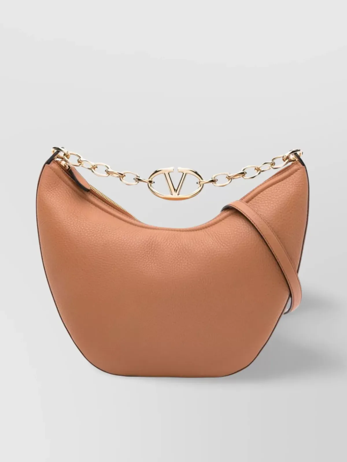 Valentino Garavani VLogo Signature Medium Hobo in Brown, photo 1
