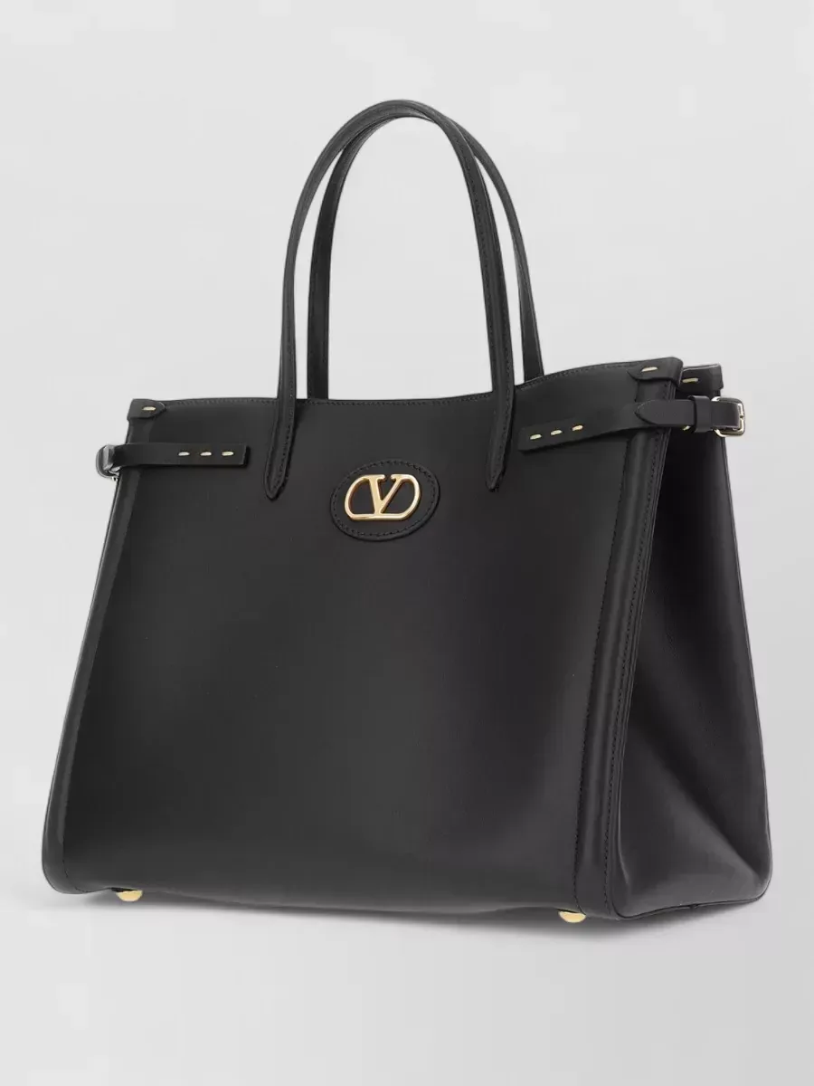 Valentino Garavani VLogo Signature Tote in Black, photo 3