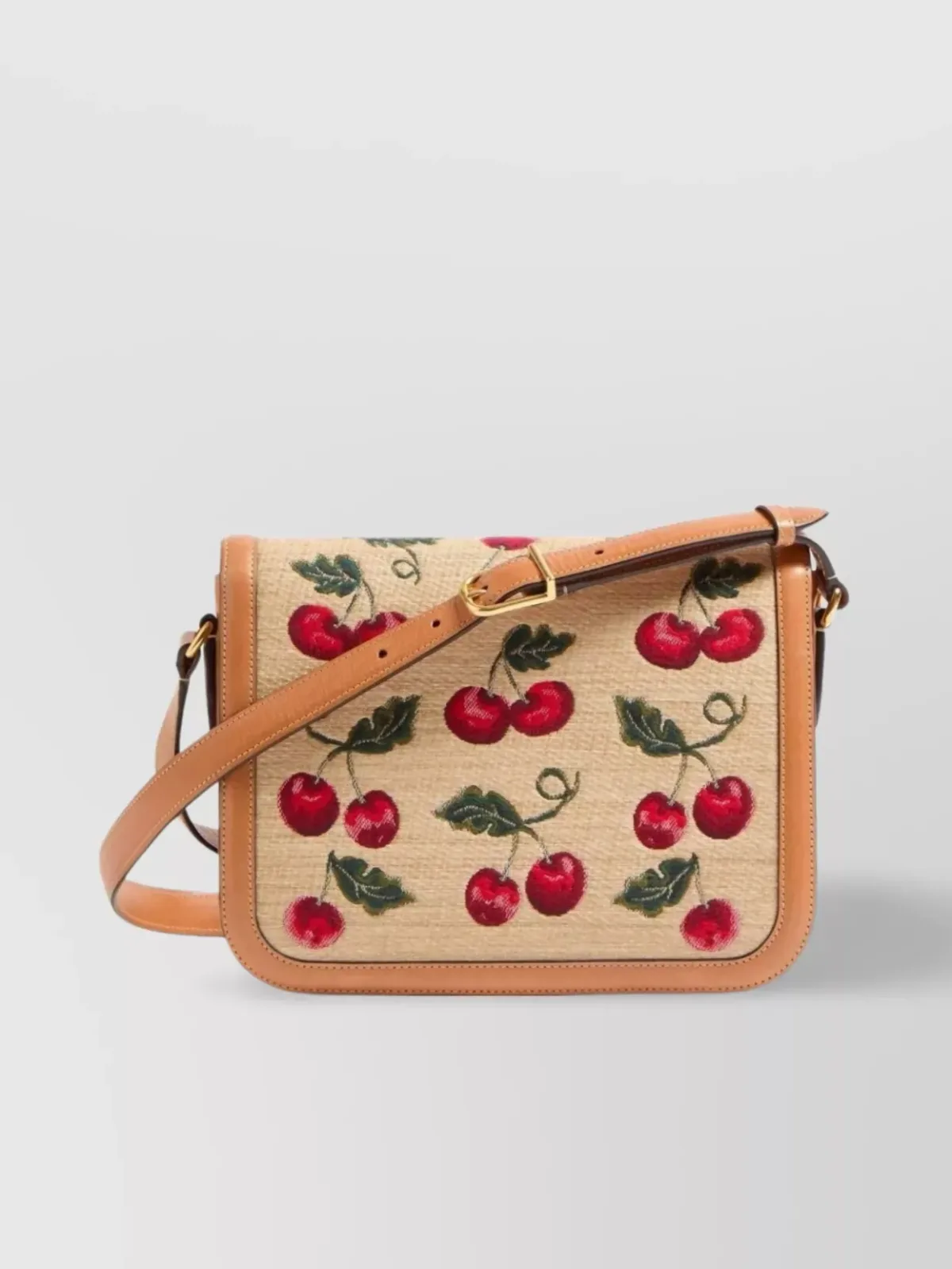 Valentino Garavani Embroidered Raffia Shoulder Bag in beige, foto 3
