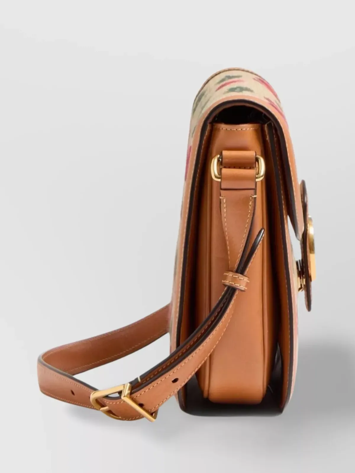 Valentino Garavani Embroidered Raffia Shoulder Bag in beige, foto 4